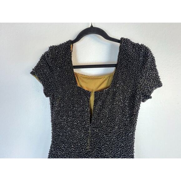 Women’s Vintage Lillie Rubin Black Sequin Strapless Formal Dress Size 4 NWT - Picture 7 of 8